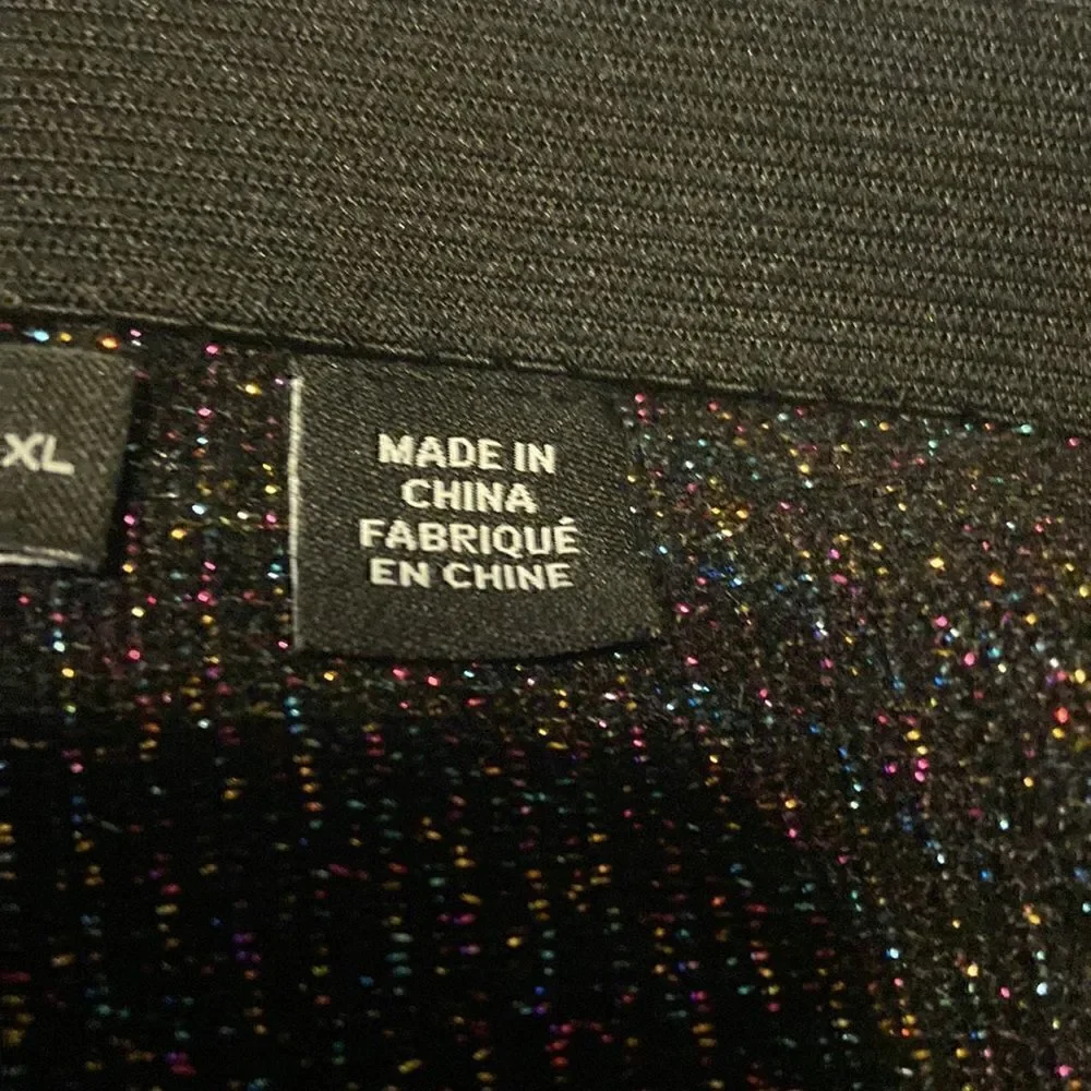 Vero Moda Black Skirt With Colorful Shimmer Ladies XL
